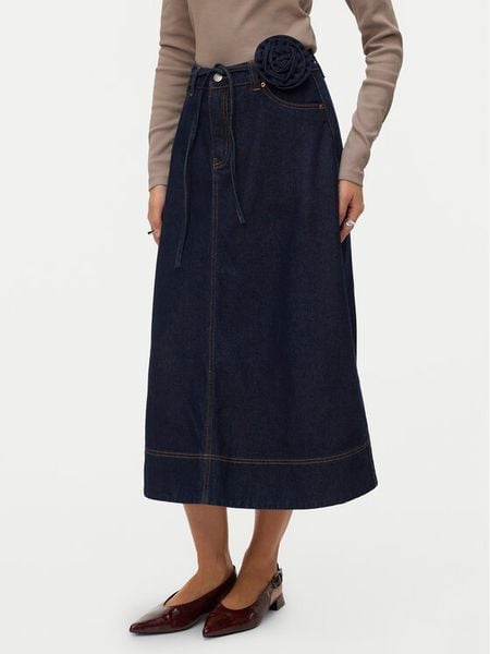 Vero Moda Spódnica jeansowa Ruth 10343067 Granatowy A-Line Fit. Niebieskie spódnice Vero Moda, xs, bez wzorów, z bawełny. Za 229.99 zł.