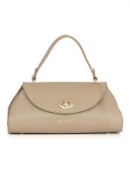 Mia Tomazzi Skórzana torebka w kolorze beżowym - 33 x 15,5 x 15 cm rozmiar: onesize. Brązowe torby na ramię Mia Tomazzi, bez wzorów, z materiału, przez ramię, bez dodatków. Za 351.38 zł.