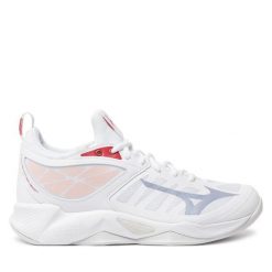 Buty halowe Mizuno. Białe obuwie sportowe Mizuno, bez zapięcia, mizuno wave. Za 399.99 zł.