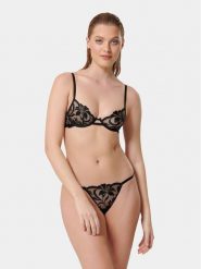 Bluebella Stringi Leonora 42206 Czarny. Czarne stringi BlueBella, bez wzorów, z syntetyku. Za 89.99 zł.