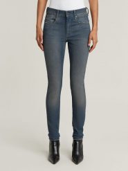 G-Star Dżinsy "Lhana" - Skinny fit - w kolorze niebieskim rozmiar: W28/L30. Niebieskie jeansy G-Star, l, z aplikacjami. Za 166.88 zł.