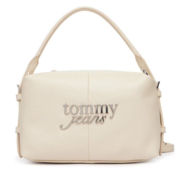 Torebka Tommy Jeans. Białe torebki klasyczne Tommy Jeans, bez wzorów, z jeansu, bez dodatków. Za 278.99 zł.