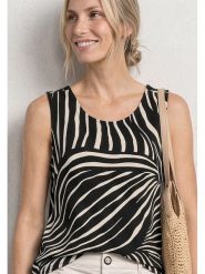 Street One Top w kolorze czarnym rozmiar: 46. Czarne topy Street One, bez wzorów, bez kołnierzyka, bez ramiączek. Za 75.86 zł.