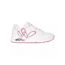 Femme UNO - TWIN HEARTS WRPK Blanc Blanc Skechers. Białe obuwie sportowe Skechers, bez zapięcia. W wyprzedaży za 490.00 zł.