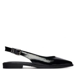 Baleriny Tamaris. Czarne baleriny Tamaris, bez wzorów, bez obcasa. Za 369.99 zł.