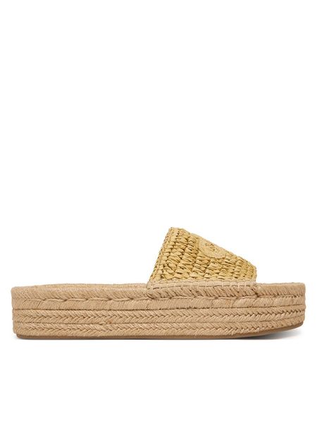 Calvin Klein Espadryle Ebeth HW0HW02895 Beżowy. Brązowe espadryle Calvin Klein, bez wzorów, z syntetyku, bez obcasa, bez zapięcia. Za 323.99 zł.