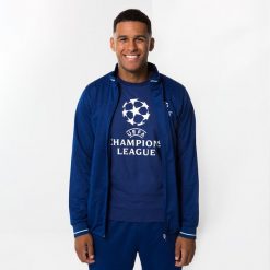 Koszulka UEFA Champions League. Niebieskie bluzki CHAMPIONS LEAGUE, bez wzorów, z bawełny, sportowe, bez kołnierzyka, bez ramiączek. Za 139.99 zł.