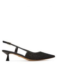Aldo Sandały Elegant 13922017 Czarny. Czarne sandały Aldo, bez wzorów, z materiału, bez obcasa, na szpilce, bez zapięcia. Za 399.99 zł.