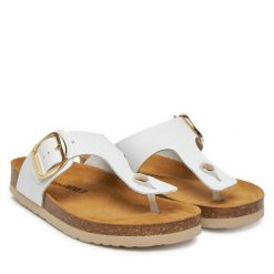 Japonki Dr. Brinkmann. Białe klapki Dr. Brinkmann, bez wzorów, bez obcasa. Za 239.99 zł.