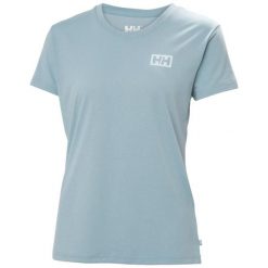 Koszulka damska Helly Hansen Skog Graphic. Niebieskie bluzki Helly Hansen, bez wzorów, sportowe, bez kołnierzyka, bez ramiączek. Za 274.00 zł.