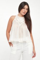 Top damski z haftem TWINSET. Topy Twinset Milano, bez wzorów, bez kołnierzyka, bez ramiączek. Za 869.00 zł.