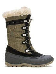Kamik Skórzane kozaki zimowe "Snovalley 4" w kolorze oliwkowo-szarym rozmiar: 38. Brązowe kozaki Kamik, na zimę, z materiału, bez obcasa, bez zapięcia. Za 369.95 zł.