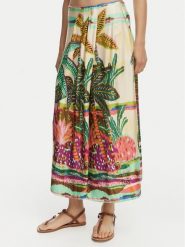 LOLA CASADEMUNT Spódnica midi LS2608001 Kremowy Regular Fit. Białe spódnice LOLA CASADEMUNT, s, bez wzorów, midi. Za 379.99 zł.