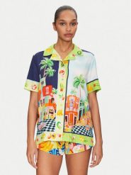 Seafolly Koszula Cuba 55440-TO Kolorowy Relaxed Fit. Koszule Seafolly, xl, bez wzorów, z wiskozy, bez kołnierzyka, bez ramiączek. Za 409.99 zł.