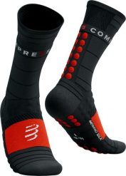Skarpety biegowe Compressport Pro Racing Socks Winter Run. Czarne skarpety Compressport, bez wzorów, z jedwabiu. Za 210.20 zł.