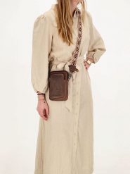 HIDE & STITCHES Skórzana torebka w kolorze brązowym na telefon - 12 x 19 x 5 cm rozmiar: onesize. Brązowe torby na ramię HIDE & STITCHES, bez wzorów, z materiału, przez ramię, bez dodatków. Za 165.99 zł.