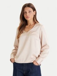ONLY Bluzka Mika 15361191 Brązowy Regular Fit. Brązowe bluzki Only, l, bez wzorów, z syntetyku, bez kołnierzyka, bez ramiączek. Za 149.99 zł.