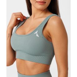 Stanik fitness cardio Carpatree Rib bezszwowy. Zielone biustonosze Carpatree, bez wzorów. Za 149.99 zł.