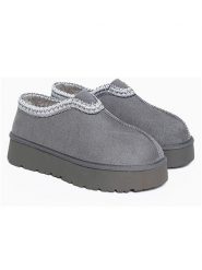 ISLAND BOOT Botki "Ilden" w kolorze jasnoszarym rozmiar: 41. Szare botki Island Boot, bez wzorów, z materiału, bez obcasa, na platformie, bez zapięcia. Za 165.99 zł.