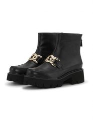 Ilse Jacobsen Skórzane botki w kolorze czarnym rozmiar: 40. Czarne botki Ilse Jacobsen, bez wzorów, bez obcasa, bez zapięcia. Za 276.05 zł.