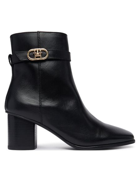 Tommy Hilfiger Botki Th Strap Leather Block Heel Boot FW0FW09488 Czarny. Czarne botki TOMMY HILFIGER, bez wzorów, ze skóry, bez obcasa, na słupku, bez zapięcia. Za 749.99 zł.