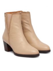 Pikolinos Botki Zamora W0E-8628 Kremowy. Białe botki Pikolinos, bez wzorów, ze skóry, bez obcasa, na słupku, bez zapięcia. Za 759.99 zł.