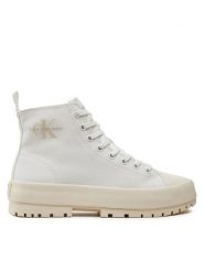 Calvin Klein Jeans Trampki YW0YW01519 Biały. Białe trampki Calvin Klein Jeans, bez wzorów, z jeansu, bez zapięcia. Za 259.99 zł.