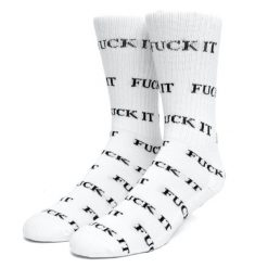 Skarpetki turystyczne HUF FK It. Białe skarpety HUF, bez wzorów, z bawełny. W wyprzedaży za 59.00 zł.