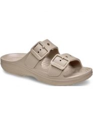 Klapki Crocs Saturday Sandal W Damskie. Brązowe klapki Crocs, bez wzorów, bez obcasa. Za 199.99 zł.