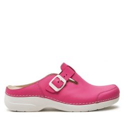 Klapki Nursing Care. Czerwone klapki Nursing Care, bez wzorów, bez obcasa. Za 219.99 zł.