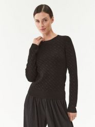 Boss Sweter Furkina 50493923 Czarny Regular Fit. Czarne swetry Boss, xs, bez wzorów, z wiskozy, bez ramiączek. Za 459.99 zł.