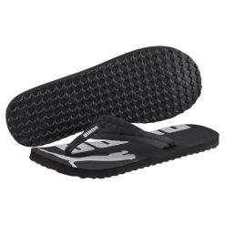 Klapki Epic Flip v2 PUMA Black White. Białe klapki Puma, bez wzorów, z materiału, bez obcasa. Za 83.00 zł.