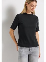 Cecil Koszulka w kolorze czarnym rozmiar: 36. Czarne bluzki Cecil, bez wzorów, z bawełny, bez kołnierzyka, bez ramiączek. Za 83.62 zł.