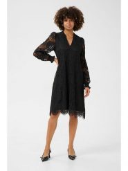 CULTURE Sukienka w kolorze czarnym rozmiar: XS. Czarne sukienki Culture, na co dzień, xs, bez wzorów, z koronki, bez kołnierzyka, bez ramiączek, midi, proste. Za 152.99 zł.