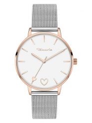 Tamaris Zegarek kwarcowy w kolorze srebrno-różowozłoto-białym rozmiar: onesize. Szare, analogowe zegarki Tamaris, metalowe. Za 152.99 zł.