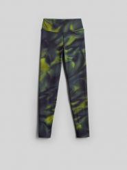 4F Legginsy treningowe szybkoschnące damskie - multikolor M. Legginsy 4f, l, bez wzorów, z podwyższonym stanem, na fitness i siłownię. Za 149.99 zł.