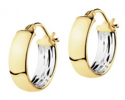Złote kolczyki - koła, 14 mm. Żółte kolczyki Apart, złote. Za 759.00 zł.