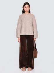 BIG STAR Sweter w kolorze beżowym rozmiar: S/M. Brązowe swetry Big Star, m, bez wzorów, bez ramiączek. Za 139.99 zł.