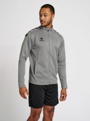 Bluza sportowa dla dorosłych Hummel Core XK Poly Zip Sweat. Zielone bluzy Hummel, s, bez wzorów, z dresówki, bez kaptura. Za 160.60 zł.