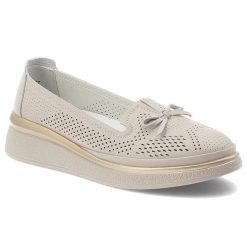 Półbuty damskie S.Barski, ze skóry naturalnej licowej ażurowa cholewka ozdobna kokardka lekka podeszwa casual, beżowe, LR61-7043. Brązowe sukienki S.BARSKI, na co dzień, s, w ażurowe wzory, ze skóry, casualowe, bez kołnierzyka, bez ramiączek, dopasowane. Za 189.00 zł.