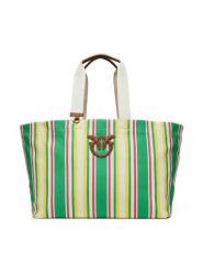 PINKO Torebka Shopping Bag Extra PE 25 PLTT 104754 A2G5 Zielony. Zielone shopper Pinko, bez wzorów, z materiału, bez dodatków. Za 609.99 zł.