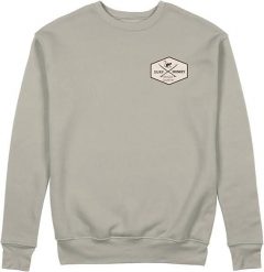 Bluza z naszywką – okrągły dekolt / dla dorosłych (beżowa). Brązowe bluzy sportowe SURF MONKEY, m, z aplikacjami, z bawełny, bez kaptura. Za 269.95 zł.