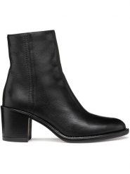 Geox Skórzane botki "Farnia" w kolorze czarnym rozmiar: 41. Czarne botki Geox, bez wzorów, bez obcasa, bez zapięcia. Za 346.99 zł.