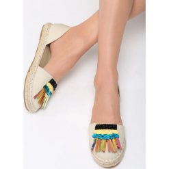 Beżowe Espadryle Rhythm. Brązowe espadryle Born2be, bez wzorów, bez obcasa, na płaskiej podeszwie, bez zapięcia. Za 29.99 zł.