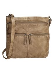 HIDE & STITCHES Skórzana torebka w kolorze szarobrązowym - 27,5 x 28 x 4 cm rozmiar: onesize. Brązowe torby na ramię HIDE & STITCHES, bez wzorów, z materiału, na ramię, bez dodatków. Za 239.99 zł.