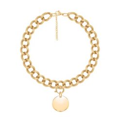 Bransoletka z pozłacanym medalikiem na Łańcuchu No.4. Żółte bransoletki Lilou, pozłacane. Za 364.00 zł.