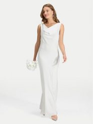 Swing Sukienka wieczorowa 5AK14500 Biały Regular Fit. Białe sukienki Swing, bez wzorów, z syntetyku, wizytowe, bez kołnierzyka, bez ramiączek. Za 1,019.00 zł.