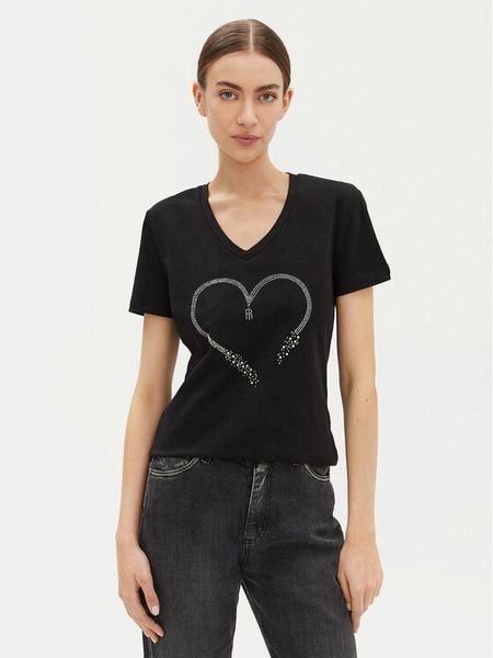 Fracomina T-Shirt FP25ST3007J401N5 Czarny Regular Fit. Czarne t-shirty Fracomina, s, bez wzorów, z bawełny, bez kołnierzyka, bez ramiączek. Za 99.99 zł.