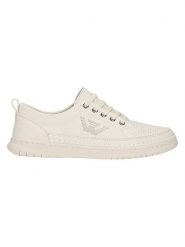 Wojas Skórzane sneakersy w kolorze beżowym rozmiar: 39. Brązowe trampki Wojas, bez wzorów, bez zapięcia. Za 239.95 zł.