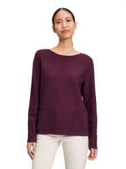 Betty Barclay Sweter w kolorze ciemnofioletowym rozmiar: 38. Różowe swetry Betty Barclay, bez wzorów, ze splotem, bez ramiączek. Za 130.99 zł.